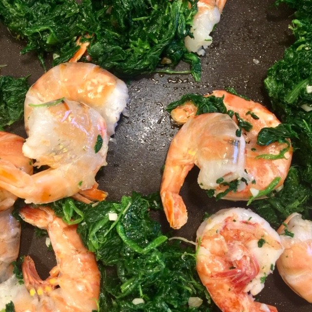 Fitforparis Lowcarb Rezept Zubereitung Spinattortillas mit Gambas