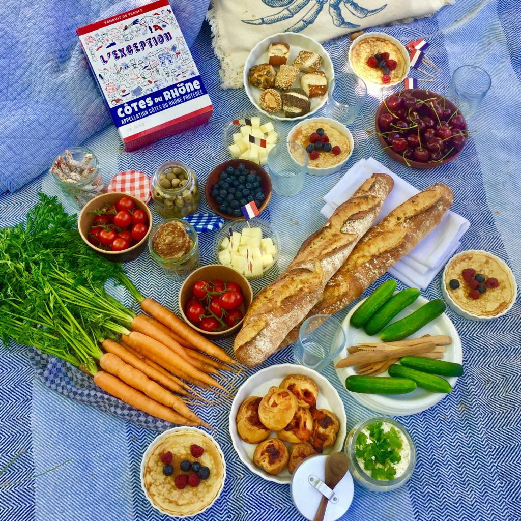 Rotwein Frankreich Picknick